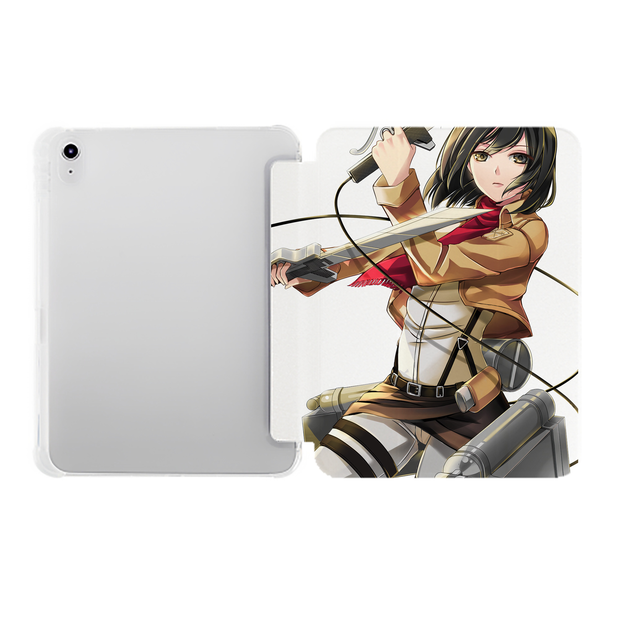 （画像用） 進撃の巨人 Attack on Titan IPad ケース ペン収納付き 三つ折りスタンド PUレザー×シリコン 対応機種9.5/10.5/10.9インチ
